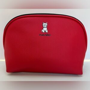 Red cosmetic pouch - Marc Tetro Boston Westie dog cosmetic pouch NWOT